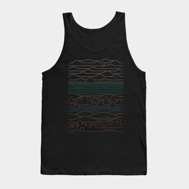 Linear Landscape Tank Top by Thepapercrane